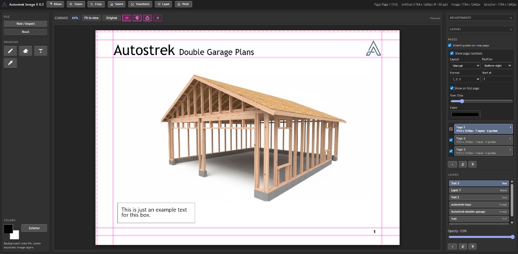 Autostrek Image application interface
