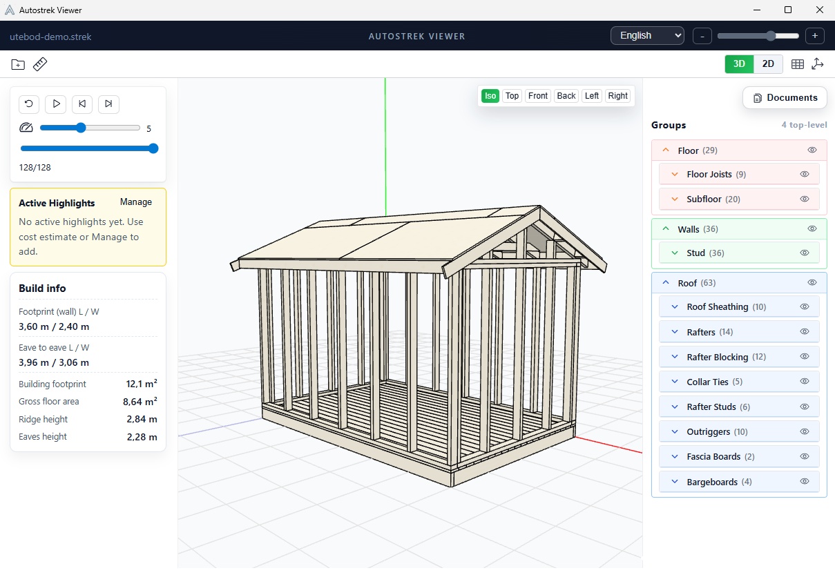 Autostrek Viewer application interface